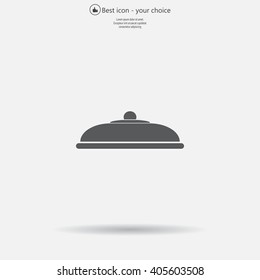 Restaurant cloche .vector icon