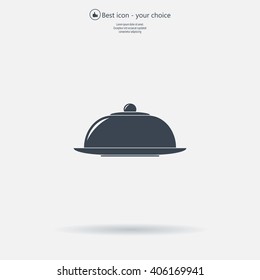 Restaurant cloche .vector icon