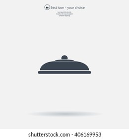 Restaurant cloche .vector icon