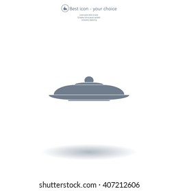 Restaurant cloche .vector icon