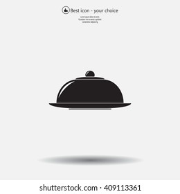 Restaurant cloche .vector icon