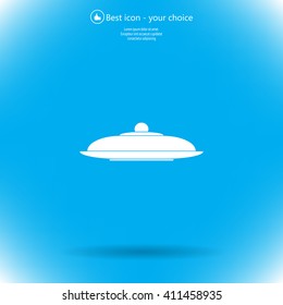 Restaurant cloche .vector icon