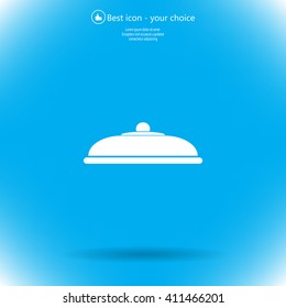 Restaurant cloche .vector icon