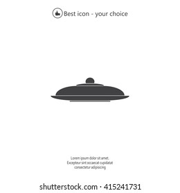 Restaurant cloche .vector icon