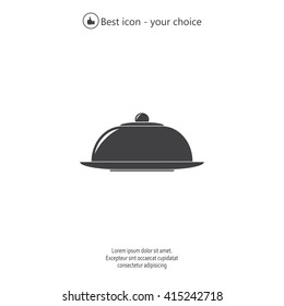 Restaurant cloche .vector icon