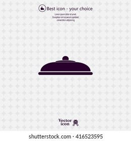 Restaurant cloche .vector icon