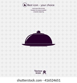 Restaurant cloche .vector icon