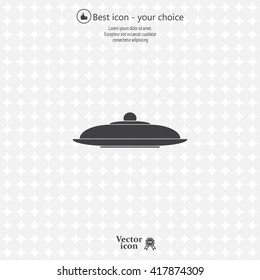 Restaurant cloche .vector icon