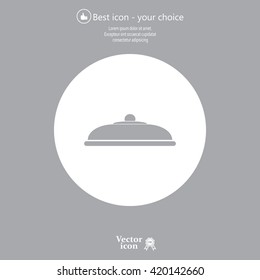 Restaurant cloche .vector icon