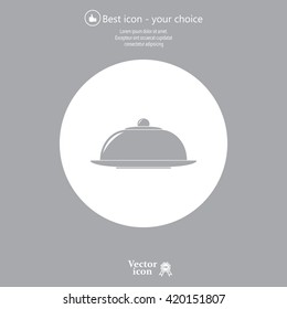 Restaurant cloche .vector icon