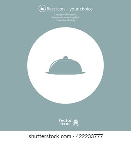 Restaurant cloche .vector icon