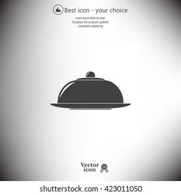 Restaurant cloche .vector icon
