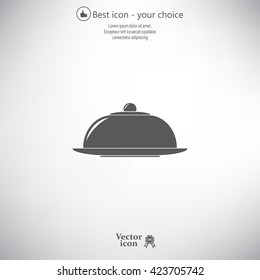 Restaurant cloche .vector icon
