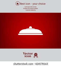 Restaurant cloche .vector icon