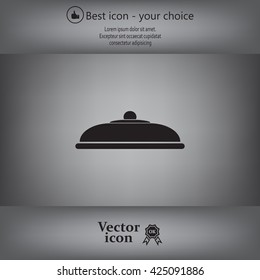 Restaurant cloche .vector icon