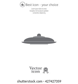 Restaurant cloche .vector icon