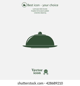 Restaurant cloche .vector icon