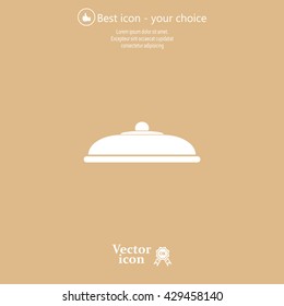 Restaurant cloche .vector icon