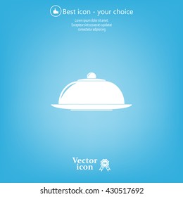 Restaurant cloche .vector icon