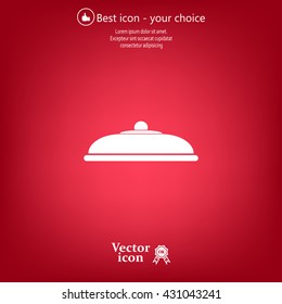 Restaurant cloche .vector icon