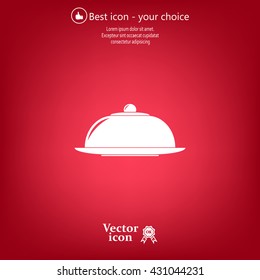 Restaurant cloche .vector icon