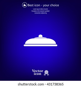 Restaurant cloche .vector icon