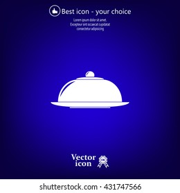 Restaurant cloche .vector icon