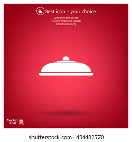 Restaurant cloche .vector icon