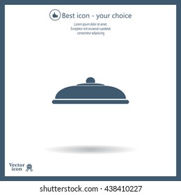 Restaurant cloche .vector icon
