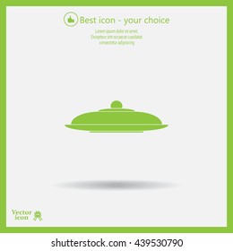 Restaurant cloche .vector icon