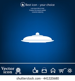 Restaurant cloche .vector icon