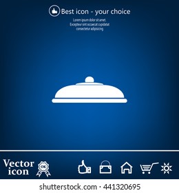 Restaurant cloche .vector icon