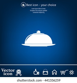 Restaurant cloche .vector icon