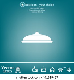 Restaurant cloche .vector icon