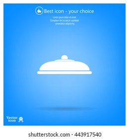 Restaurant cloche .vector icon