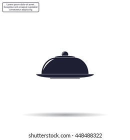 Restaurant cloche .vector icon