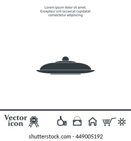 Restaurant cloche .vector icon