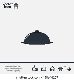 Restaurant cloche .vector icon