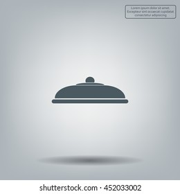 Restaurant cloche .vector icon