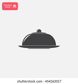 Restaurant cloche .vector icon