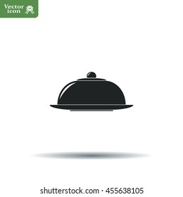 Restaurant cloche .vector icon