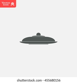 Restaurant cloche .vector icon