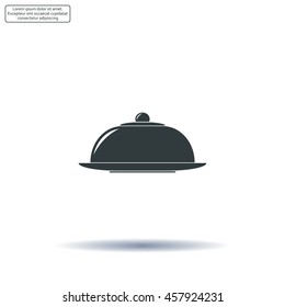 Restaurant cloche .vector icon