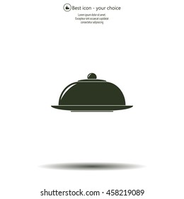Restaurant cloche .vector icon