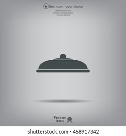 Restaurant cloche .vector icon