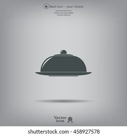 Restaurant cloche .vector icon