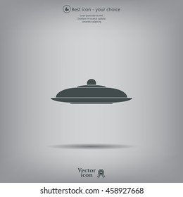 Restaurant cloche .vector icon