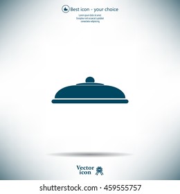 Restaurant cloche .vector icon