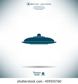 Restaurant cloche .vector icon