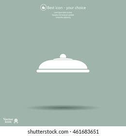 Restaurant cloche .vector icon